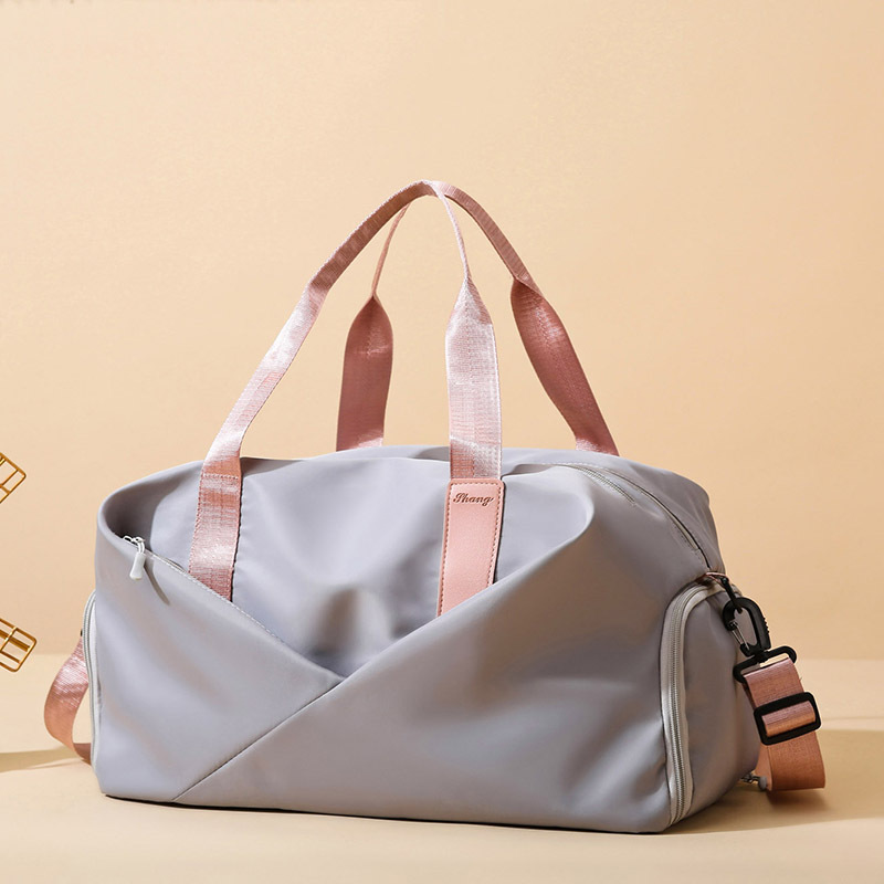 Bolsa de viaje de gran capacidad para mujeres bolsas de equipaje de viaje corto para hombres bolsas de viaje portátiles ligeras separación seca y húmeda bolsa deportiva de fitness