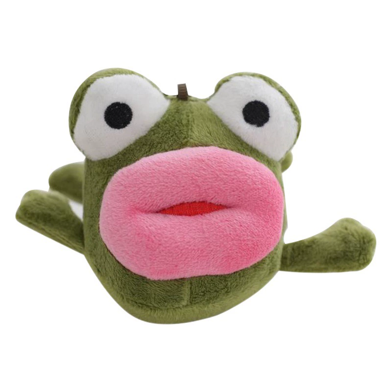 Большая красная губа лягушка плюшевый брелок милый школьный рюкзак подвесная мини-кукла захват кукла активный подарок