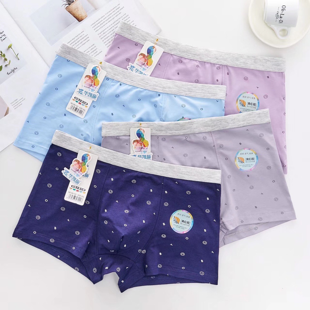 Cross-border Hua Kai Long Cool-Feeling Graphene Ice Silk Men's Underpants Pure Modal Cotton Straight Leg Pants Loose Plus Size Underpants