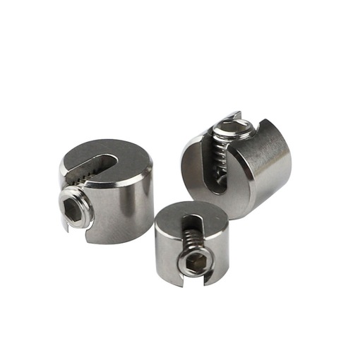 316 stainless steel one-word slot chuck, one-word wire rope clamp, one-word chuck garden wire rope net chuck