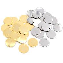 6-25mm不锈钢圆牌 圆片吊牌 LOGO牌 项链尾牌挂牌DIY饰品配件