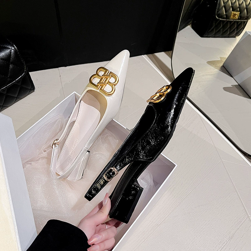 2025 новых французских женских балеток с заострённым носком, маленького размера, ароматного стиля, с неглубоким вырезом для юбок, больших размеров (41-43)