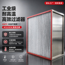 定制耐高温高效过滤器制药厂专用耐高温高效滤芯耐温250℃