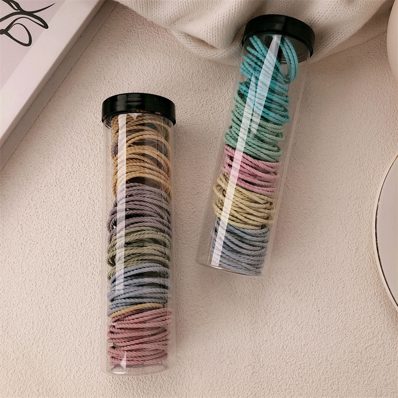 Cintas de goma enlatadas para mujeres de alta elasticidad duradera cuerdas de cabello para el cabello adornamiento de cabello nueva cinta de goma de alta cola de caballo anillo de cabello