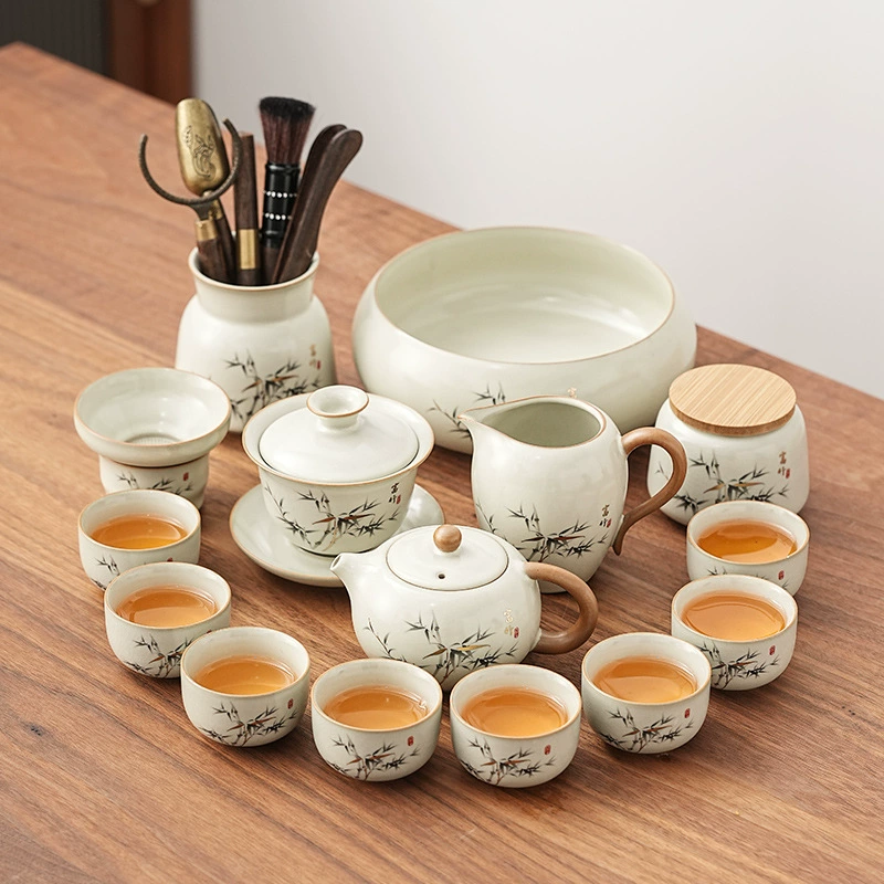 High-end tea set for home use, teapot, tea cup, light luxury style, new collection
