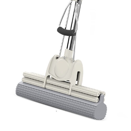 Sponge mop, hand-washable, household lazy mop, squeezing water, roller-type collodion head, absorbent sponge cotton floor mop