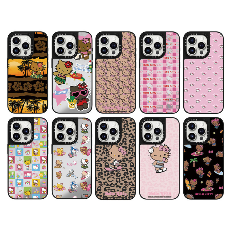 CASE ハワイアンサーフィン KTキャット ハローキティ キティ猫 iPhone16ProMax Apple 15 携帯電話ケース 14|undefined