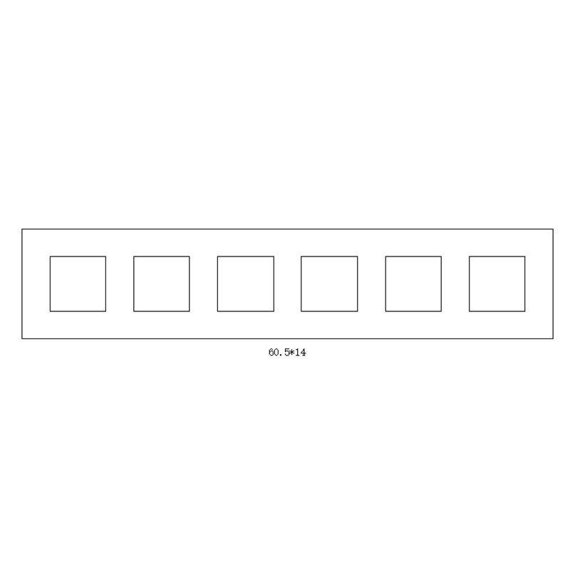 6 pieces [1*6] 60.5*14cm