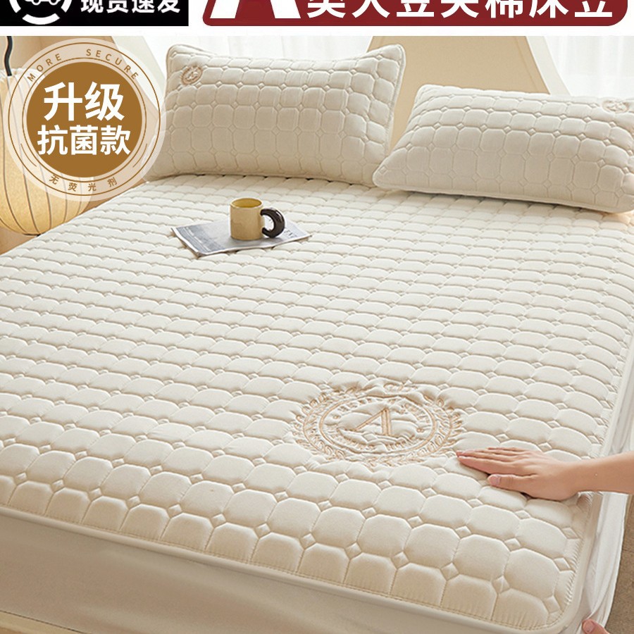 Colcha impermeable acolchada Colcha de cama engrosada de una pieza Cubierta de cama con todo incluido Cubierta protectora de colchón 2025 Nuevo Four Seasons Universal