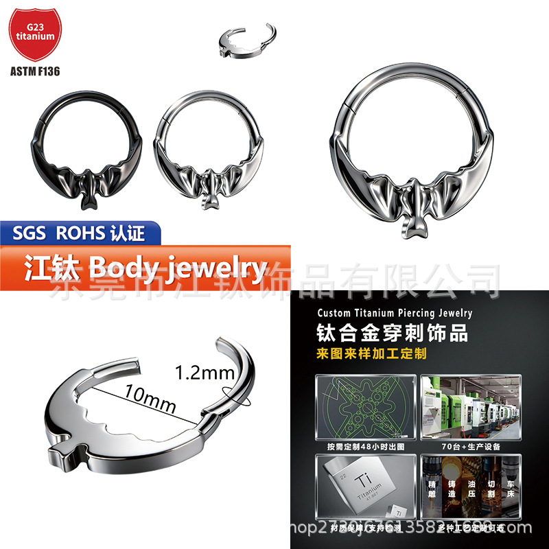Pointed titanium steel lip stud product view