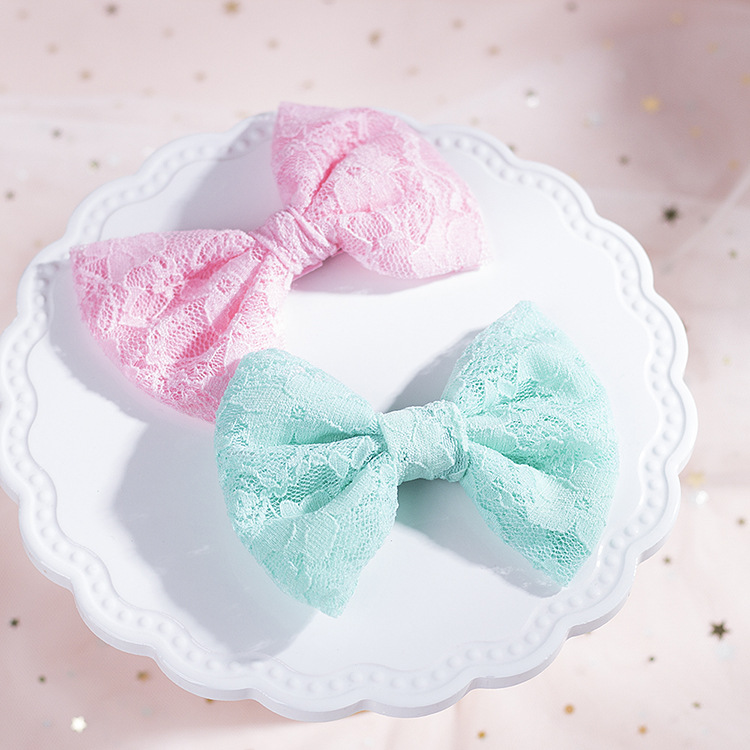 Children's Lace Bow Hair Clip display picture 16