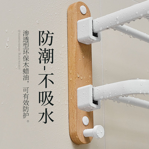 High-quality hole-free solid wood style birch wood white bath towel rack and holder set corner shelf toilet brush