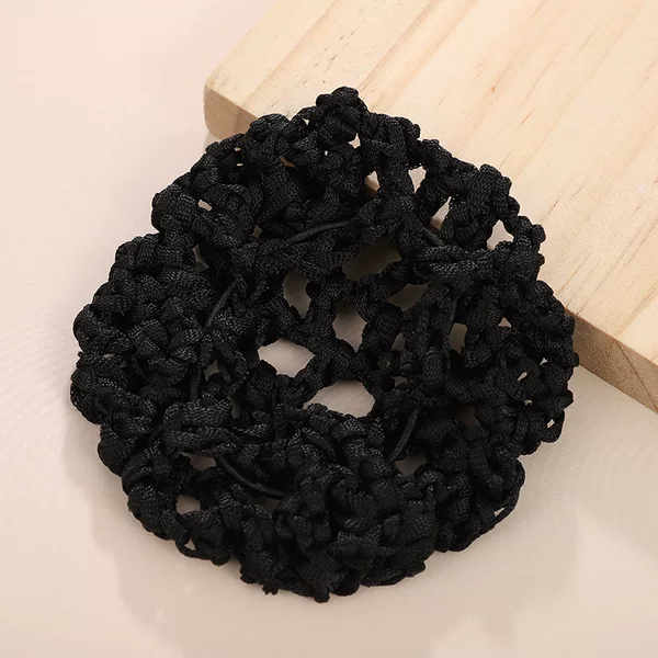Professional Hair Net for Flight Attendants, Nurses, Dancers, and Art Exams; Black Regular Dense Coarse and Fine Line Mesh Cap
