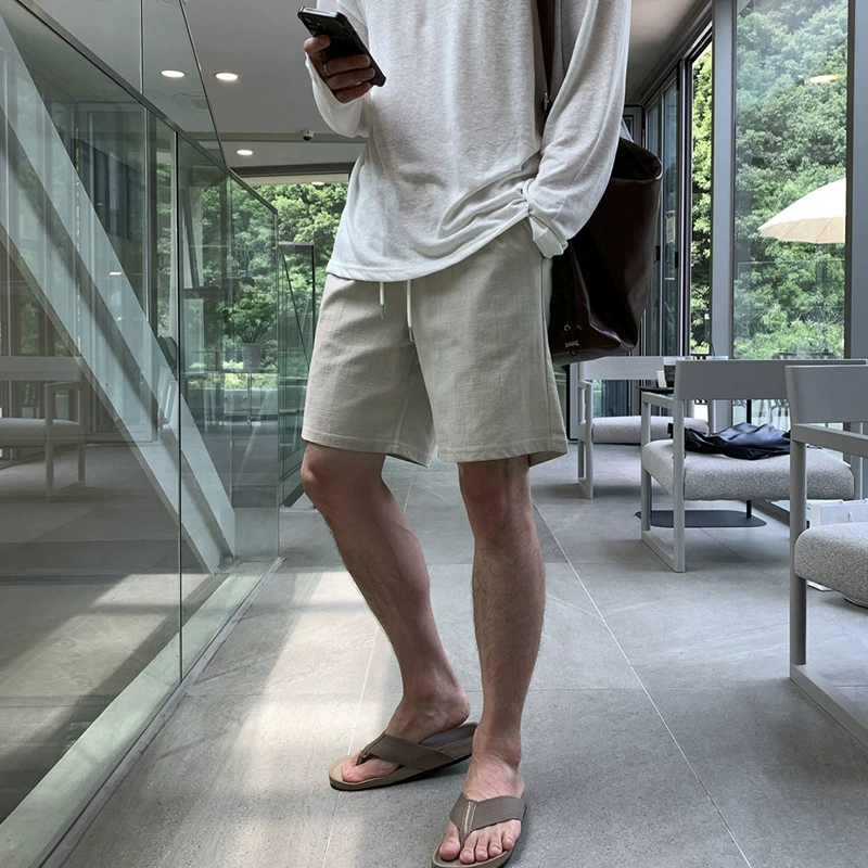 ASCLO новые корейские мужские укороченные брюки летняя мода белья премиум-класса дышащие свободные повседневные шорты