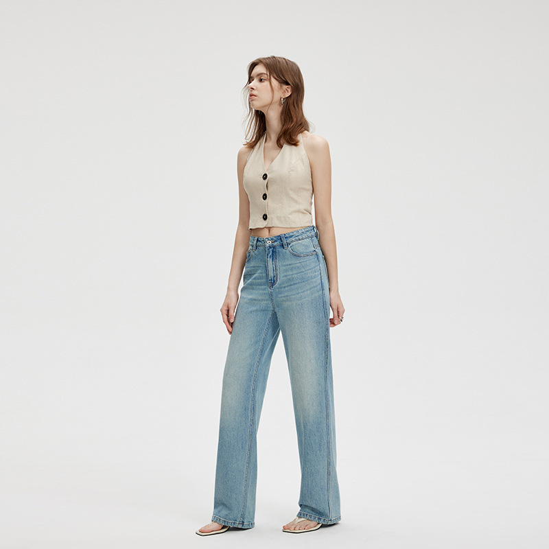 Narrow Straight-Leg High-End Jeans with Slight Stretch, Not Easily Deformed, Thick Fleece Composite Fabric, Warm, High-Quality Women's Pants