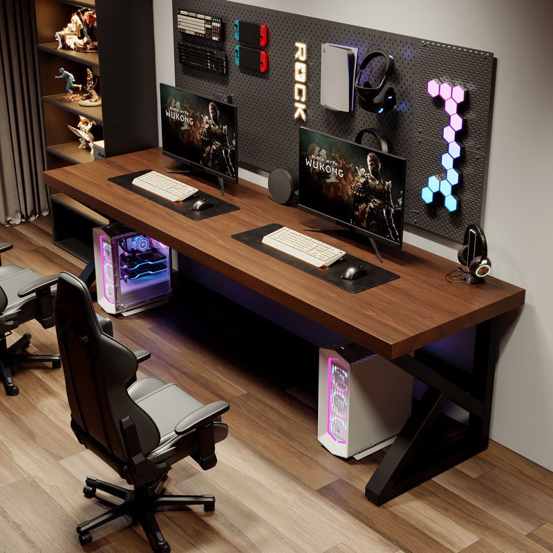 Solid Wood Large Board Competition Table Double Computer Table Desktop Bedroom Home Office Desk Large Long Desk Work Table Two People