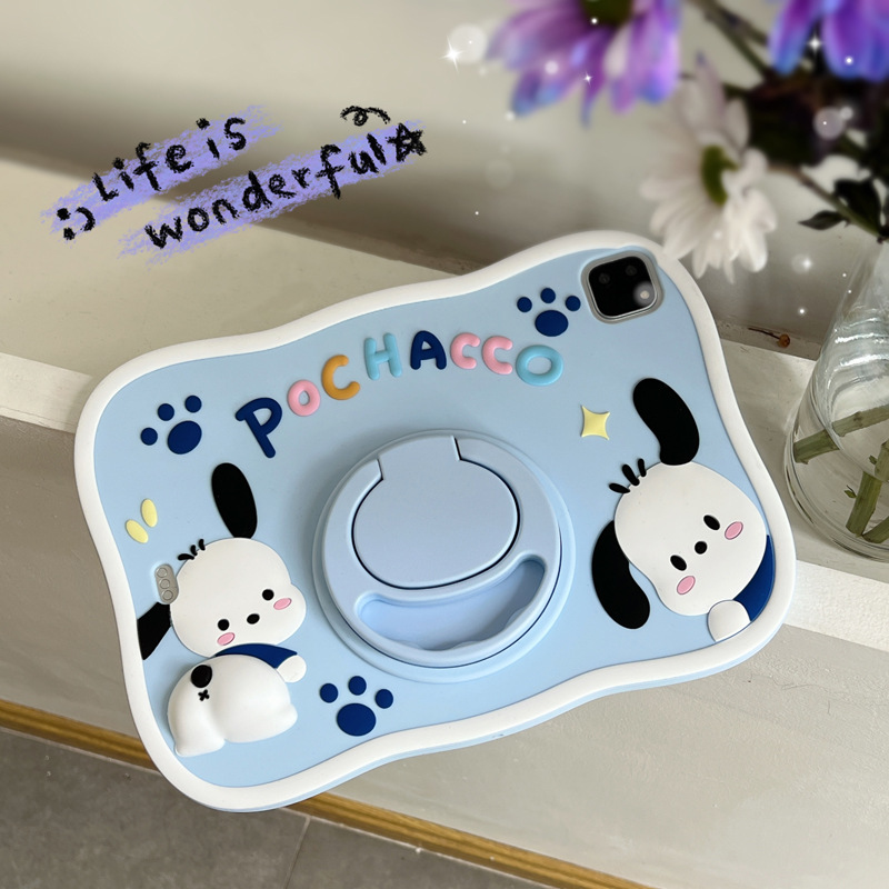 2018 nuevo caso de silicona de dibujos animados iPad funda protectora 10,2 pulgadas mini45 tableta resistente a la caída 2019air3 aplicable