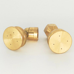 農用噴霧器噴頭 全銅四孔直彎噴頭 可調節霧化細膩灌溉打藥噴頭