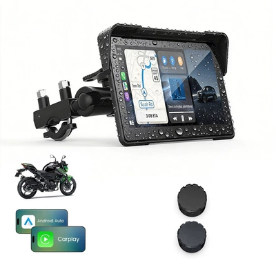 Motorcycle driving recorder — Calling, Wifi Screen Mirroring - without-tire-pressure-tmps-70inch-carplay