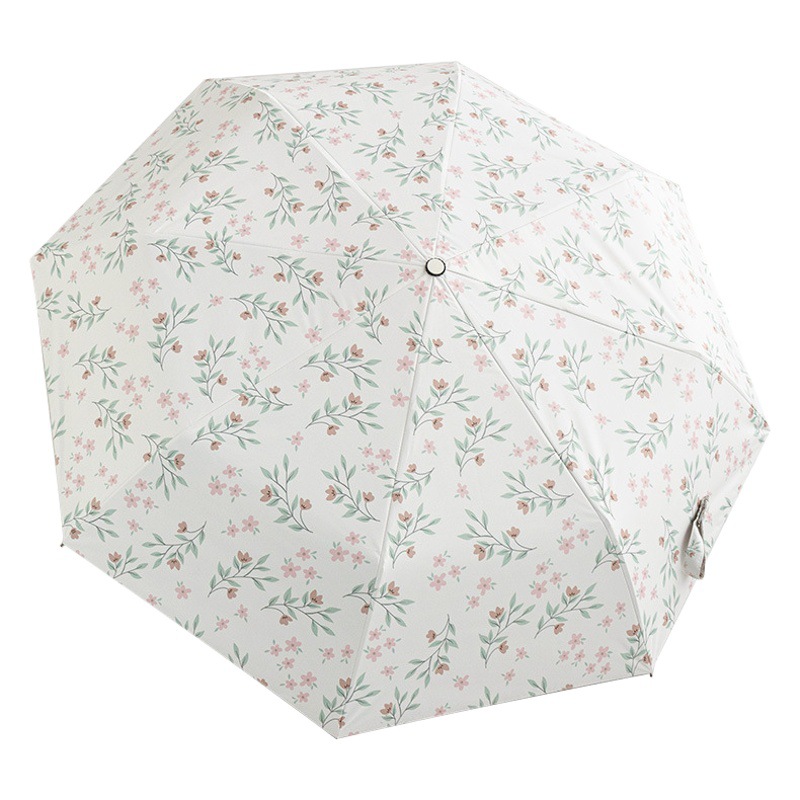 Paraguas de sol completamente automático, protección solar, protección UV, paraguas de sol para mujer, paraguas plegable de alta gama de doble uso, paraguas de cinco pliegues