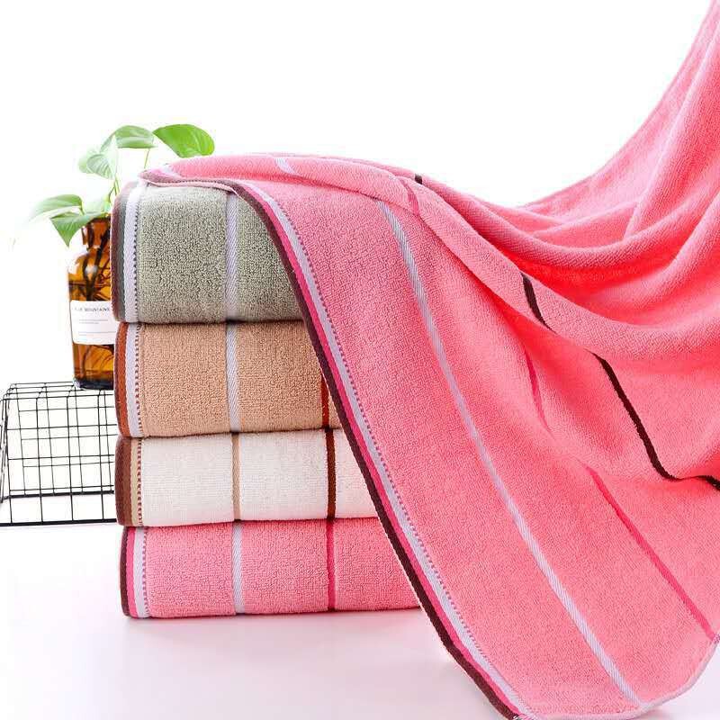 Wholesale Plaid Bath Towel Cotton Adult Unisex Large Towel Absorbent Soft Household Baby Strand Cotton Bath Towel