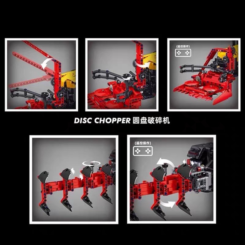 Yuxing modelo rey mecánico de control remoto tractor eléctrico adulto alta dificultad montaje legao bloques juguetes al por mayor