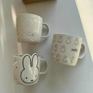 Miffy Miffy Large Capacity Mug Office Girls Coffee Cup Super Cute Rabbit Ceramic Breakfast Cup