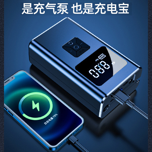 Dai Sheng small portable inflatable treasure car air pump wireless digital display car air pump electric tire inflator