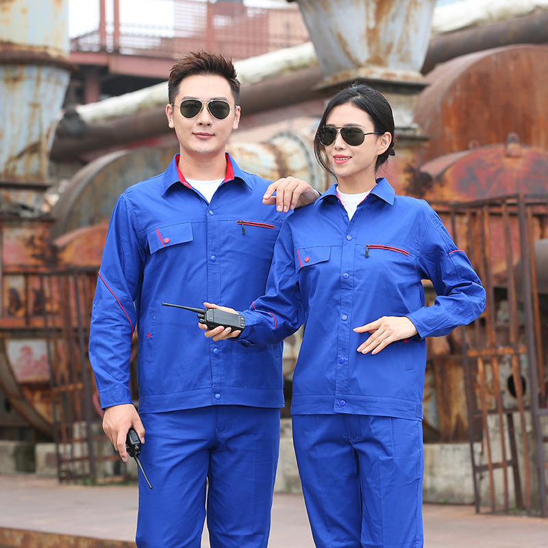 Summer Long Sleeve 100% Cotton Comfortable Workwear Breathable Sweat-Wicking Workshop Uniform Wholesale Workwear with LOGO Printing Available