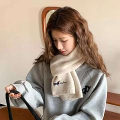 2025年新作 韓国風ニット犬刺繍ウールスカーフ 冬用ネックウォーマー 学生向け保温雰囲気スカーフ