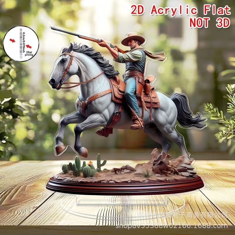 Colgante creativo transfronterizo nuevo caballo para el éxito acrílico decoración plana decoración de escritorio decoración para el hogar