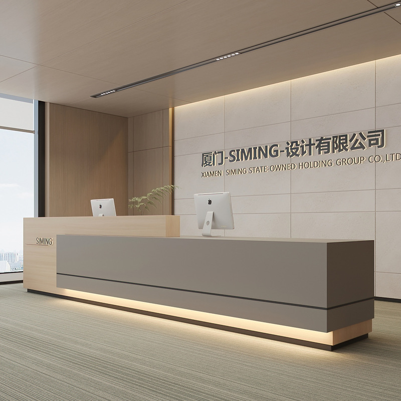 シンプルモダンな会社ホテルフロントサービスデスク塗装弁護士事務所受付デスクホール模造大理石バーテーブル|undefined