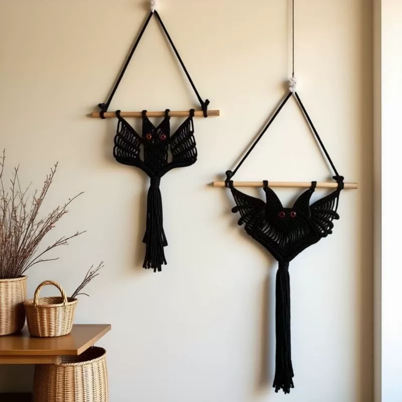 Новый трансграничный гобелен с летучей мышью ручной работы, настенные гобелены на Хэллоуин, детская комната, гостиная, спальня, украшение на стену