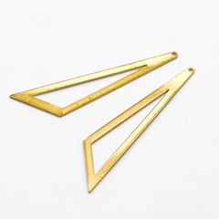DIY銅飾品配件 小孔中空三角 可電鍍 耳飾項鍊手鍊延長鏈串珠掛件