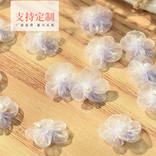 厂家供应 迷你仿真花朵服装辅料 手工编织小 珍珠五瓣直径1.5厘米