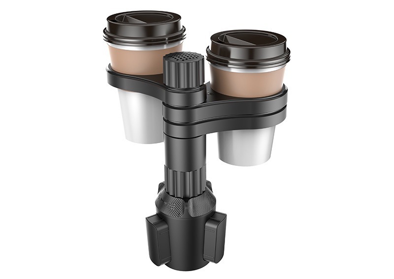 Car Cup Holder, Car Dashboard Drink Holder, One-To-Two Adjustable Storage Rack, Multifunctional 360-Degree Rotation