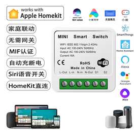 HomeKit开关通断器两路WiFi智能开关Siri语音定时远程小爱天猫16A