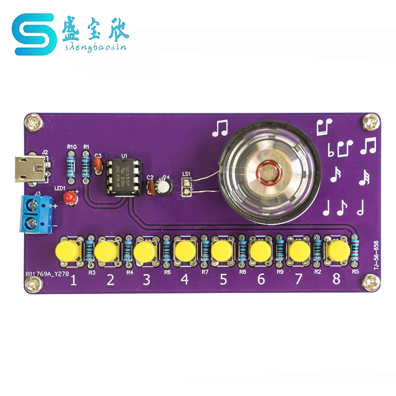 8 Son Electronic Pin Kit NE555 Fun Electronic Technology Производство Сварка Тренинг DIY Печатные платы TJ-56-658