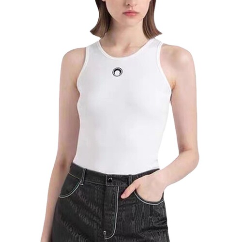  Small Design Moon Embroidery Worker Word Tank Top Underwear Single Wear Slim Fit Multi-purpose Outerwear Strapless Women 