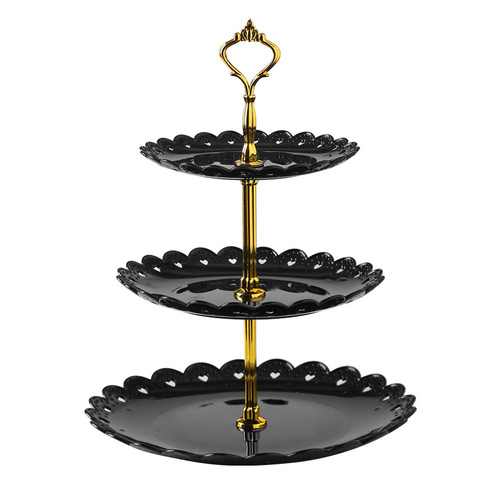 Three-layer fruit plate creative European-style living room household multi-layer afternoon tea snack plate candy snack cake snack stand