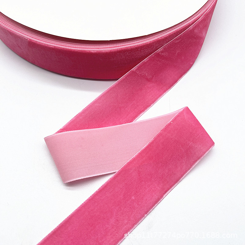 2.7 Métro / paquete de terciopelo de 38 mm boda hecha a mano cinta embalaje de regalo arco DIY decoración de fiesta Santa
