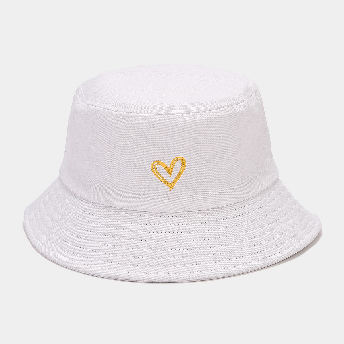 Moda transfronteriza retro marea de algodón hombre gran amor sombrero de pescador sombrero de sombra de sol al aire libre mujer sombrero de marea sombrero
