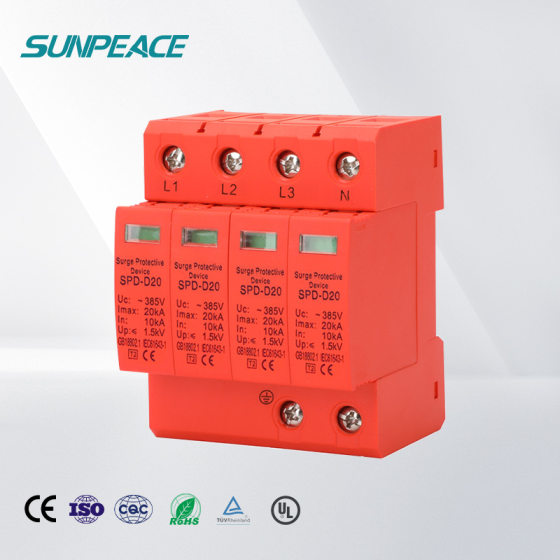 Photovoltaic DC surge protector SPD500V800V1000V20KA40KA solar foreign trade cross-border manufacturers