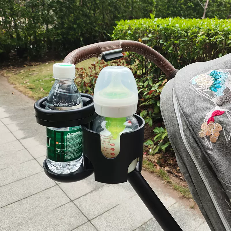 跨境亚马逊婴儿车安全座椅杯架水壶双杯架多功能杯架二合一奶瓶架