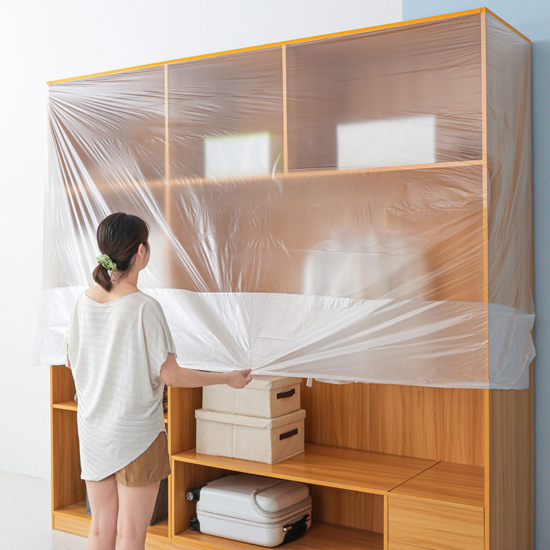 Muebles a prueba de polvo cubierta de la decoración de tela a prueba de polvo película de plástico dormitorio cubierta a prueba de polvo colcha hogar sofá película protectora