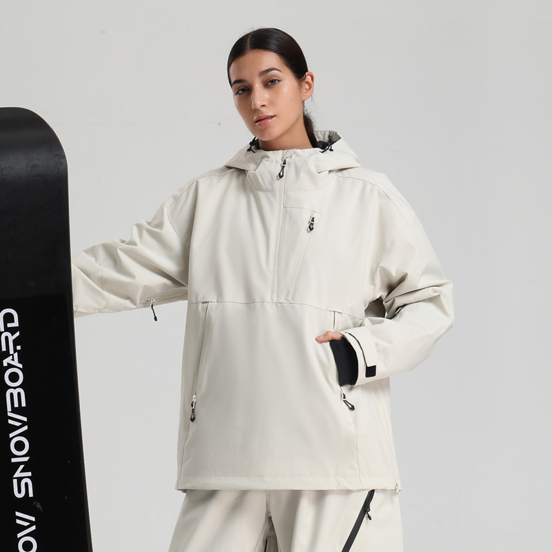 New women's snowboard jacket, pullover workwear, windproof, waterproof, breathable, loose-fitting, American-style professional ski jacket New women's snowboard jacket, pullover workwear, windproof, waterproof, breathable, loose-fitting, American-style professional ski jacket