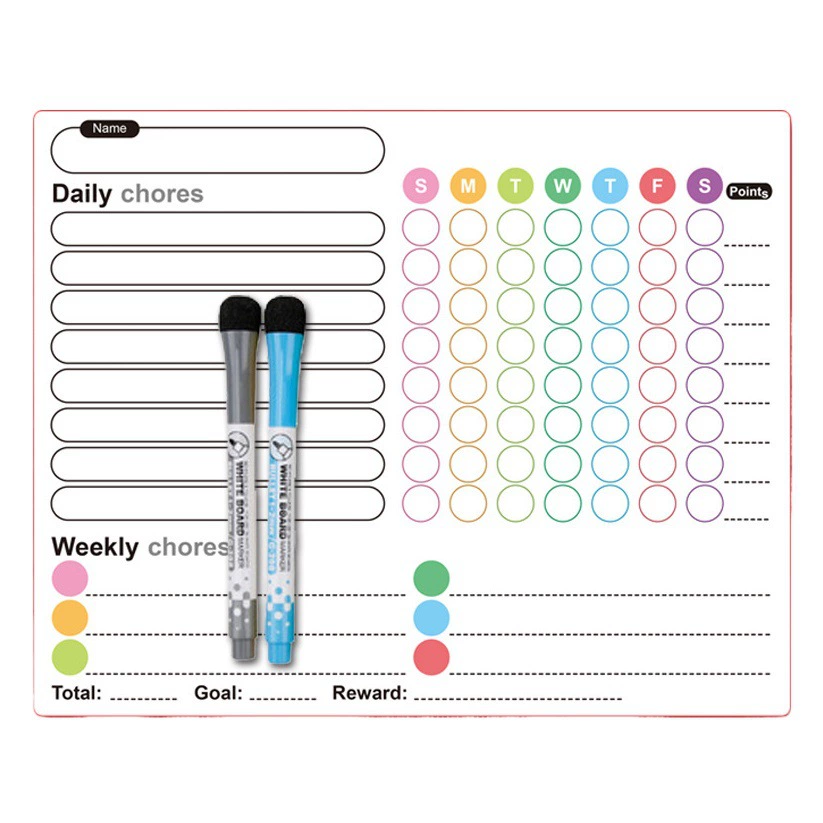 Трансграничные ежедневные хорошие привычки для разработки недельного расписания магнитной доски дети учатся самодисциплине ударять магниты на холодильник