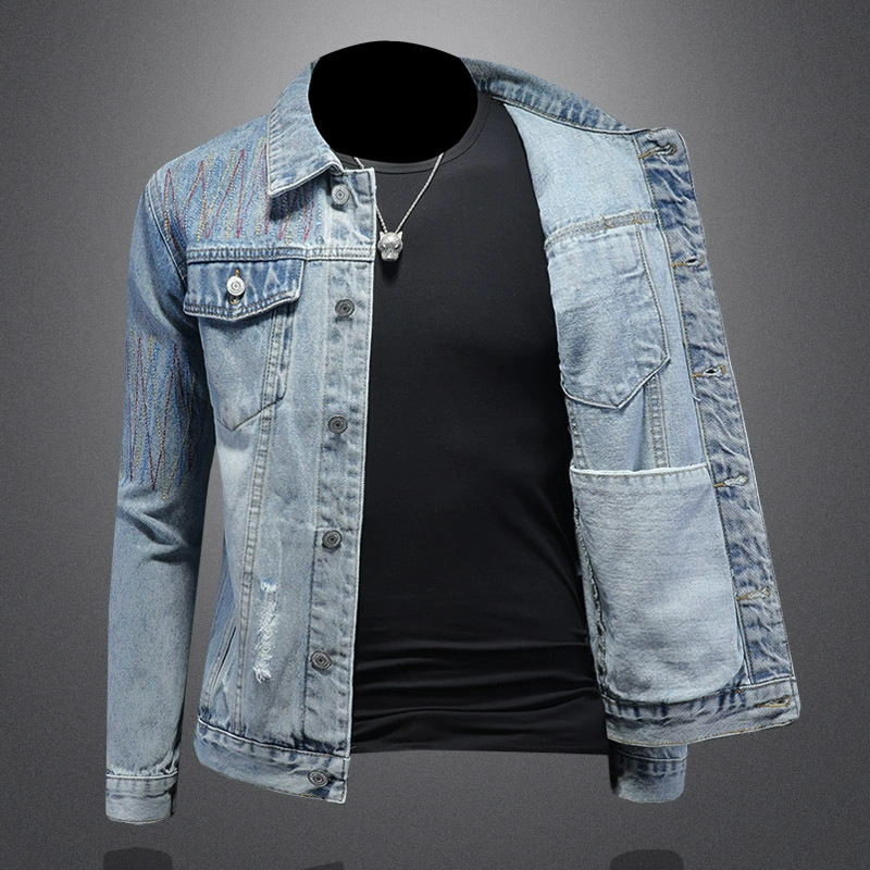 Spring denim jacket for leisure, European style