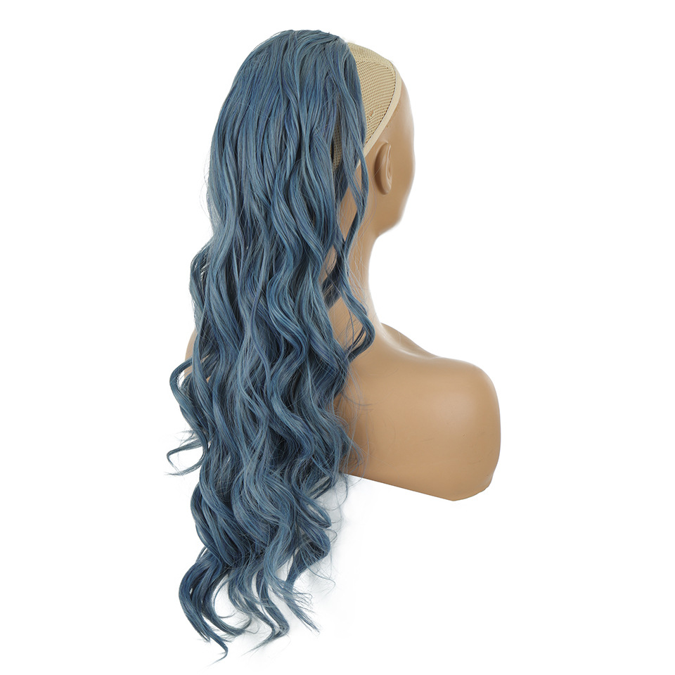 Perücke Pferdeschwanz Druckschlauch Kordelzug Pferdeschwanz Damen Big Wave Curly Kordelzug Pferdeschwanz_voghion.com