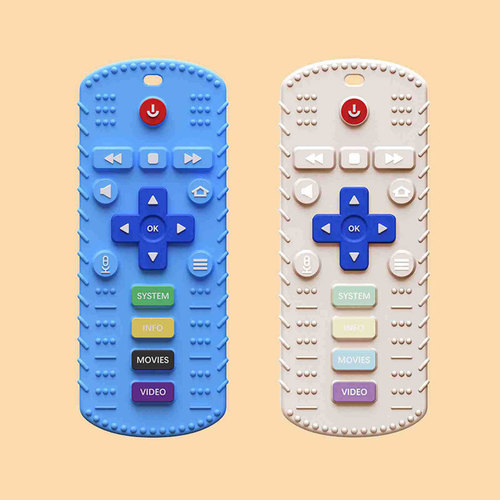 New Amazon Best Selling Teething Tool Food Grade Material Baby Teething Toy Remote Control Teether